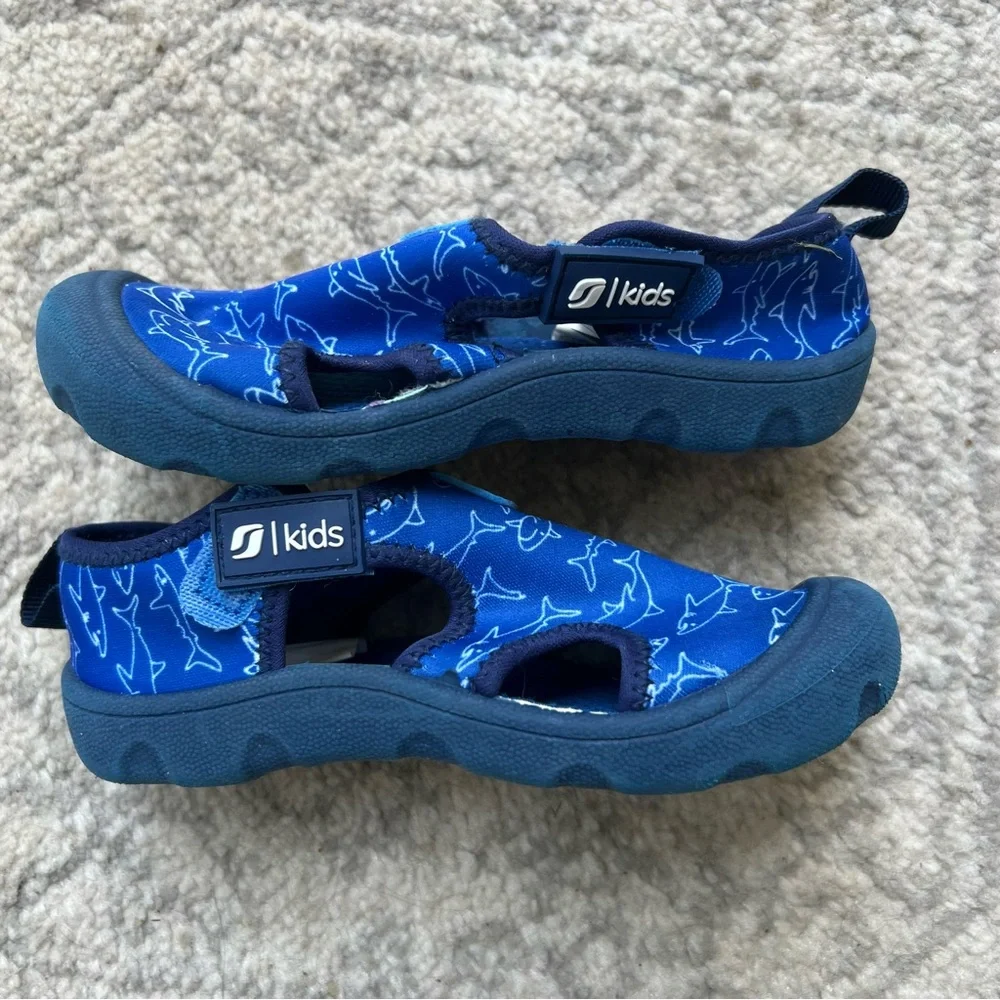 Boy's Blue Shark Non-Slip Water Shoes